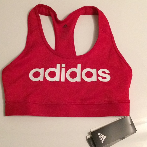 adidas sports bra red